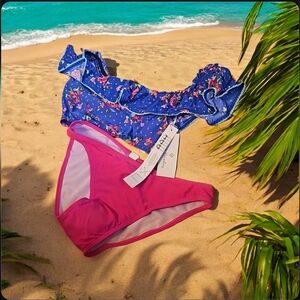 Vera Bradley bikini top NWT Sm4/6 pink bottom S